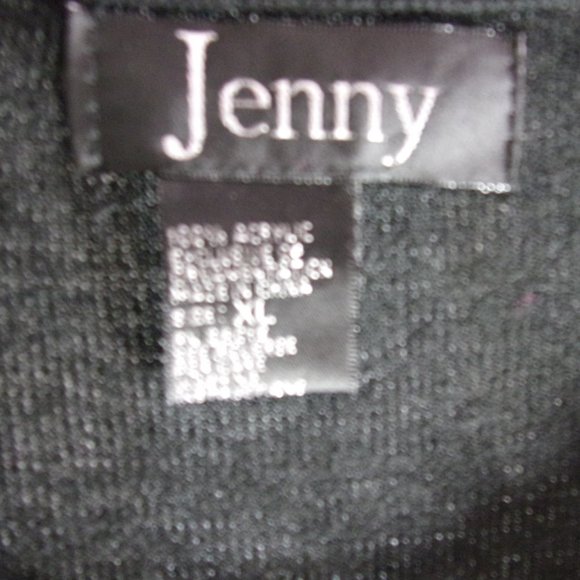 Jenny Black Knit Sweater with Neckline Beading NWOT Size XL - Picture 3 of 3